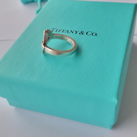 Tiffany & Co Sterling Silver Paloma Picasso Diamond Loving Heart Ring - Picture 8 of 9
